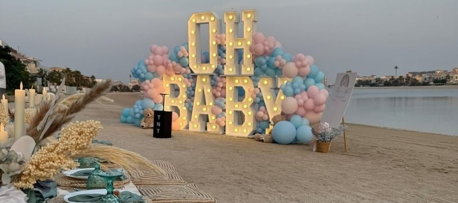 Classic Gender Reveal Décor Package by The Sign & Easel Company