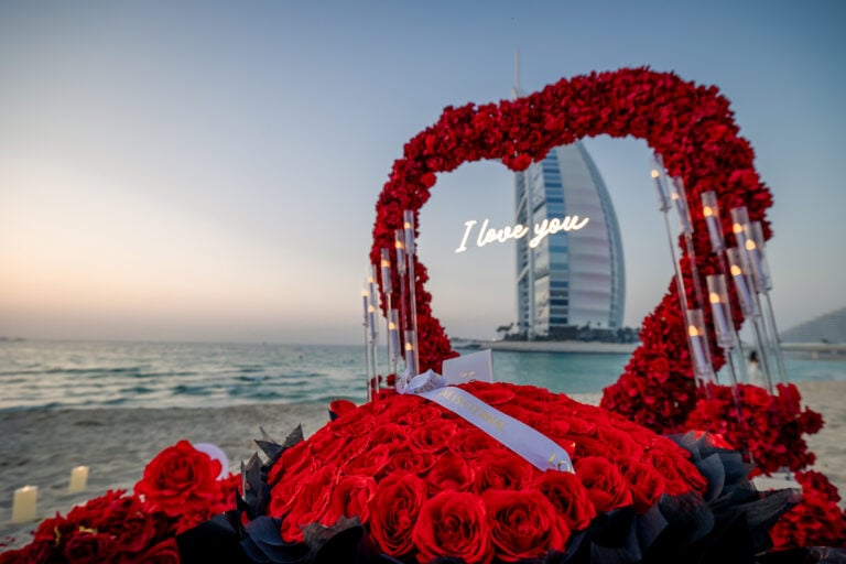 Burj Al Arab Beach Proposal by Qrated Event
