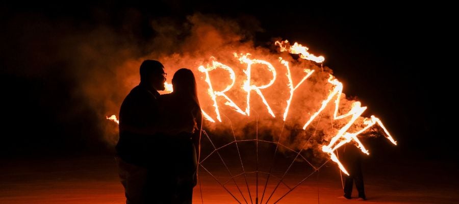 Private Desert Fire Show Proposal by Qrated Event